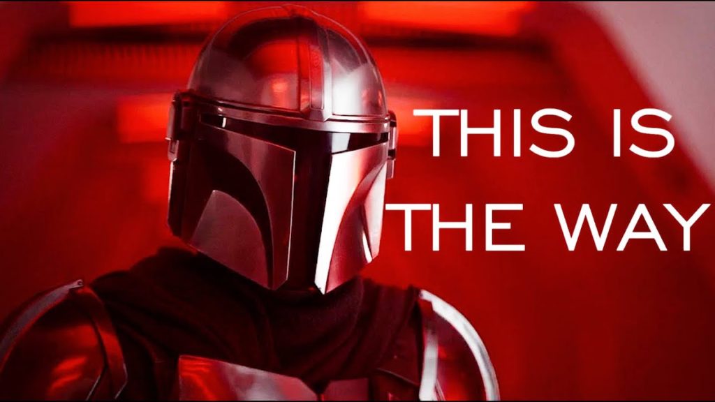мандалорианеца и надпис this is the way